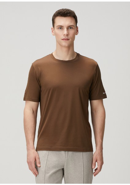 Kahverengi Logo Nakışlı T-Shirt modelleri