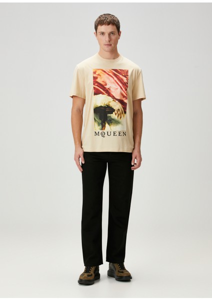 Bej Figür Baskılı T-Shirt fiyatları