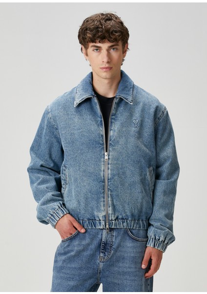 Mavi Logo Nakışlı Denim Ceket modelleri