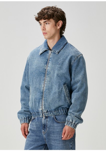 Mavi Logo Nakışlı Denim Ceket fırsatları