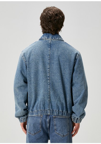 Mavi Logo Nakışlı Denim Ceket indirimleri