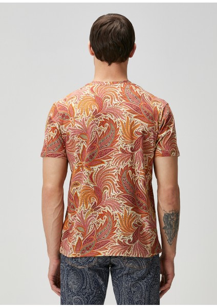 Turuncu Şal Desenli T-Shirt fırsatları