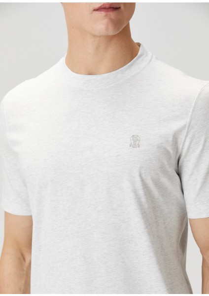 Gri Logo Nakışlı T-Shirt indirimleri