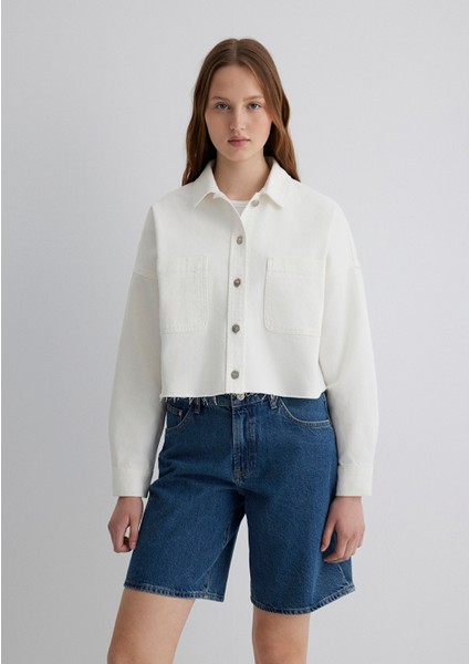 Vivi 90LAR Beyaz Jean Gömlek 1210244-86440 modelleri