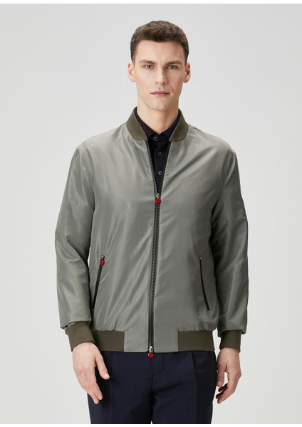 Koyu Yeşil Bomber Mont
