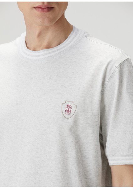Gri Logo Detaylı T-Shirt indirimleri