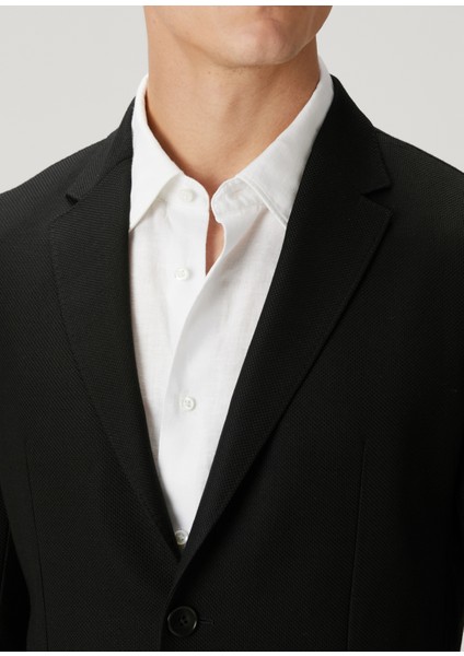 Siyah Yün Formal Ceket