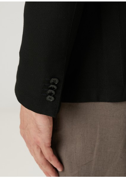 Siyah Yün Formal Ceket