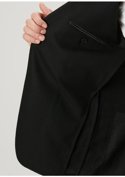 Siyah Yün Formal Ceket