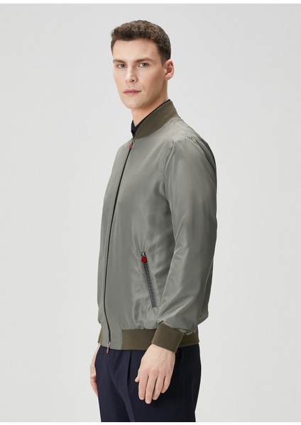 Koyu Yeşil Bomber Mont