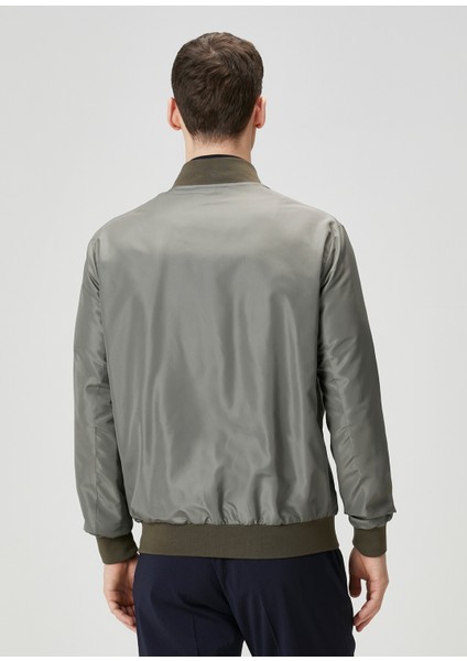Koyu Yeşil Bomber Mont