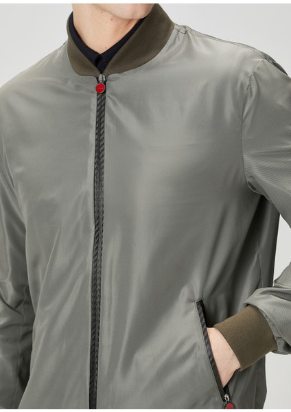 Koyu Yeşil Bomber Mont
