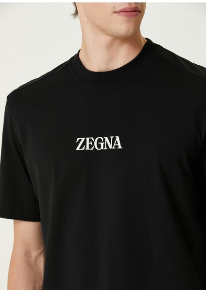 Siyah Logo Baskılı T-Shirt indirimleri