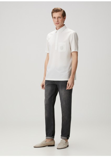 Beyaz Polo Yaka Yün T-Shirt fiyatları