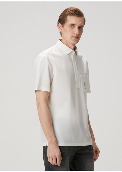Beyaz Polo Yaka Yün T-Shirt modelleri