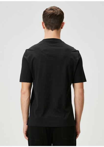 Siyah Şehir Baskılı T-Shirt