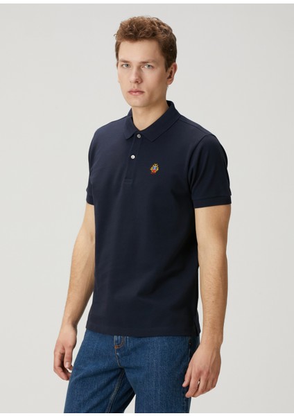 Lacivert Polo Yaka Organik Pamuk T-Shirt modelleri