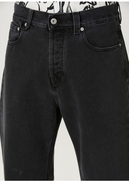 The Straight De-Nîmes Siyah Jean Pantolon