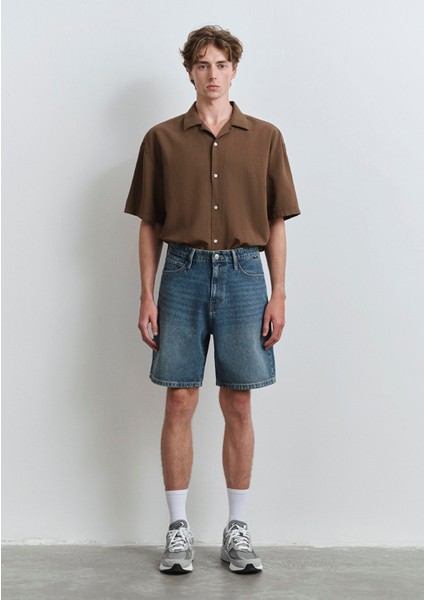 Houston Street Indigo Mavisi Jean Şort 0410672-89805 fiyatları