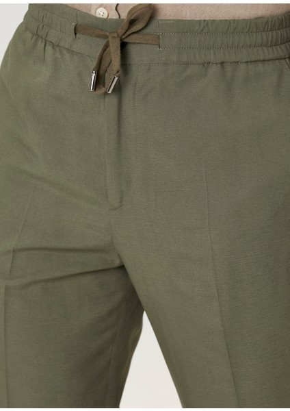 Haki Beli Kordonlu Pantolon