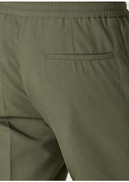 Haki Beli Kordonlu Pantolon
