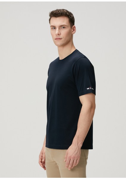 Lacivert Logo Nakışlı T-Shirt modelleri