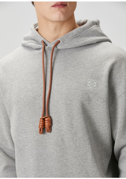 Gri Kapüşonlu Sweatshirt