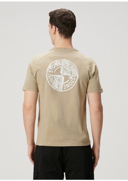 Koyu Bej Logo Baskılı T-Shirt fırsatları