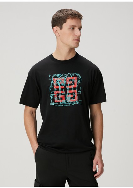 Siyah Logo Baskılı T-Shirt modelleri