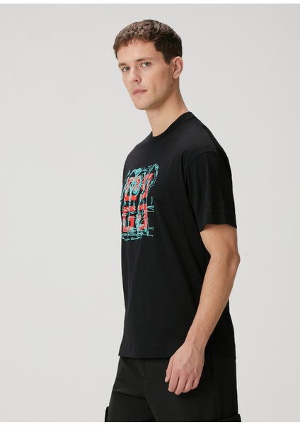 Siyah Logo Baskılı T-Shirt fırsatları