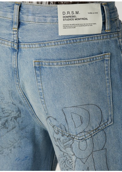 Bones Mavi Bootcut Jean Pantolon