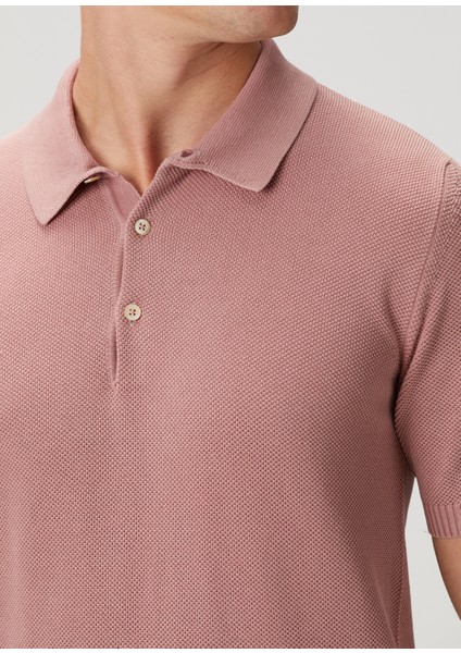 Pembe Polo Yaka Kısa Kollu Triko indirimleri