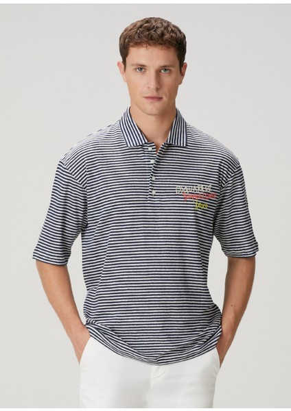Summer Lovers Lacivert Polo Yaka T-Shirt