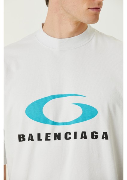 Beyaz Logo Baskılı T-Shirt indirimleri