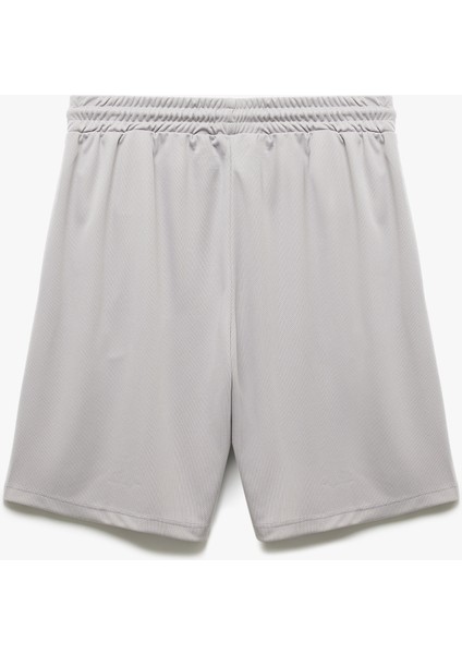 Yeni Sezon Beli Bağcıklı Baskılı Cep Detaylı Oversize Spor Şort