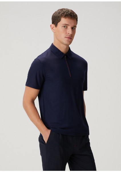 Lacivert Polo Yaka Yün T-Shirt modelleri