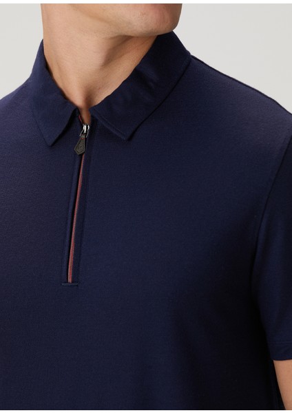 Lacivert Polo Yaka Yün T-Shirt indirimleri