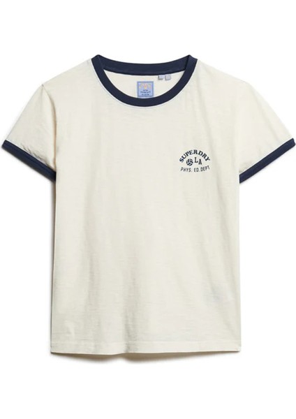 Yuvarlak Yaka Baskılı Beyaz Kadın T-Shirt W1011387A modelleri