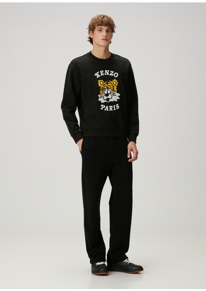Siyah Logo Nakışlı Sweatshirt fiyatları
