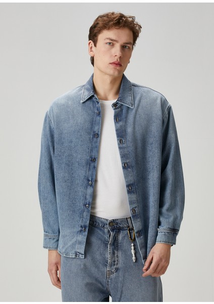 Keanu Mavi Denim Gömlek