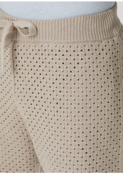 Vizon Crochet Triko Şort