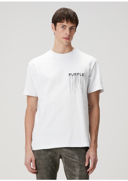 Beyaz Logo Detaylı T-Shirt modelleri