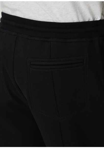 Siyah Beli Kordonlu Jogger Eşofman Altı