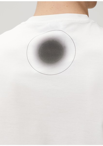 Beyaz Logo Baskılı T-Shirt