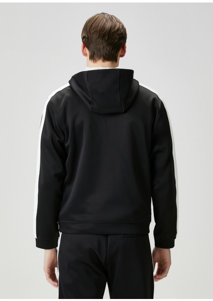 Siyah Kapüşonlu Scuba Sweatshirt