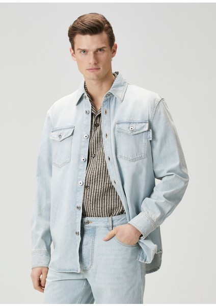 Açık Mavi Denim Gömlek