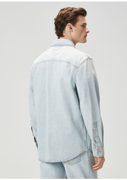 Açık Mavi Denim Gömlek fırsatları