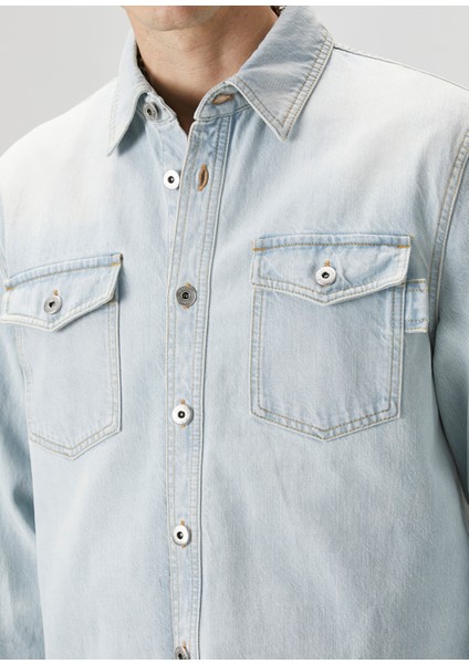 Açık Mavi Denim Gömlek indirimleri