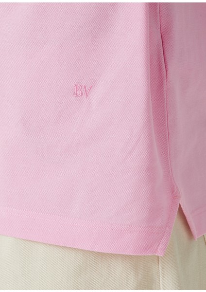 Pembe Polo Yaka T-Shirt