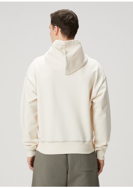 Kırık Beyaz Kapüşonlu Sweatshirt fırsatları